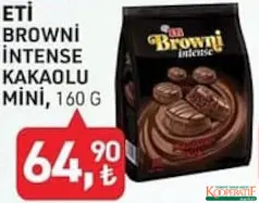 ETİ BROWNİ INTENSE KAKAOLU MİNİ KEK 160 G